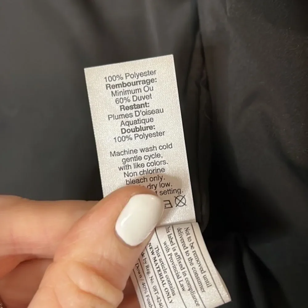 J. Crew black and tan duvet filled puffer vest size xsmall - Picture 5 of 6